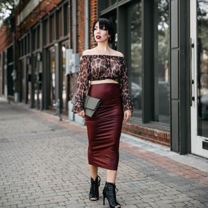 Missguided sheer leopard crop top